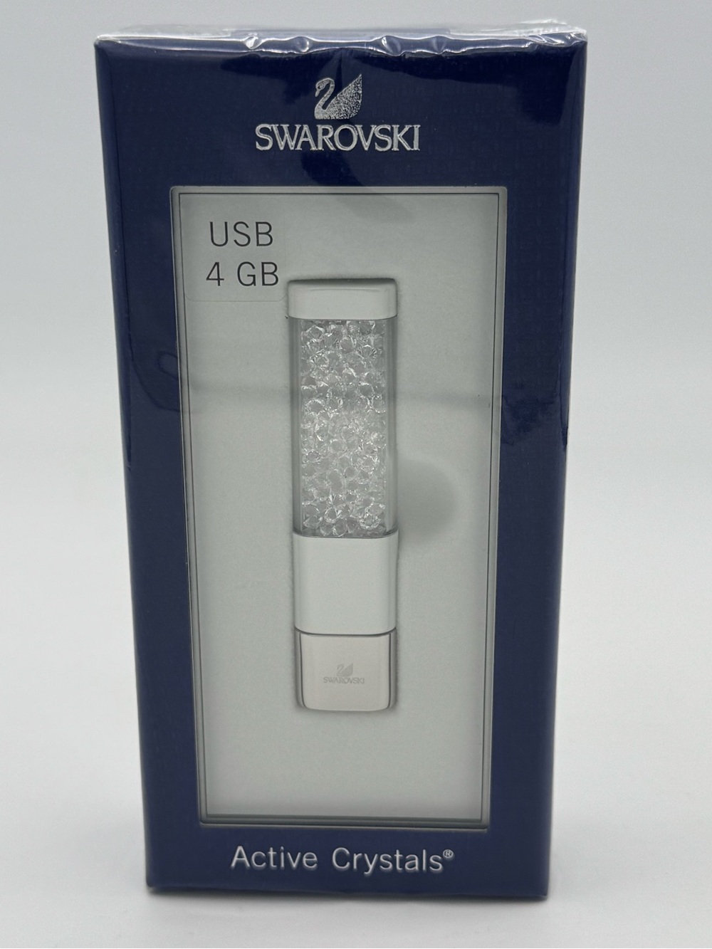 Swarovski Active Crystals USB Crystalline Memory Stick 4GB White Pearl New